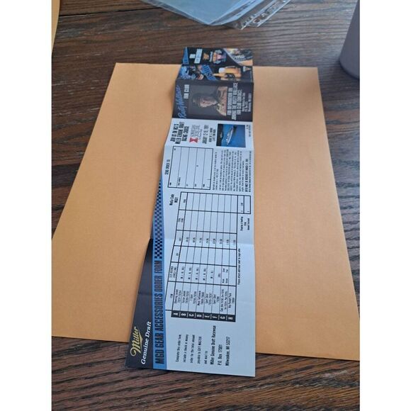 1990 Rusty Wallace MGD NASCAR Schedule Foldout Miller Beer Promo Racing Cruise - Picture 4 of 10